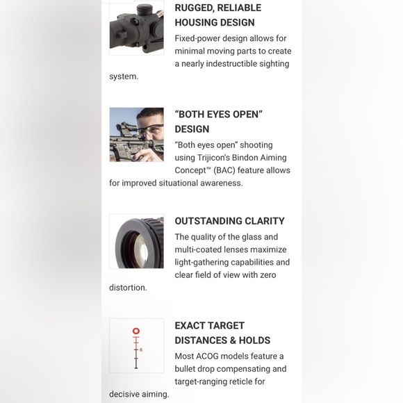 💀 TrijiconACOG 3.5x35 Scope w Green Reticle Christensen Arms Cerakote - Picture 15 of 16